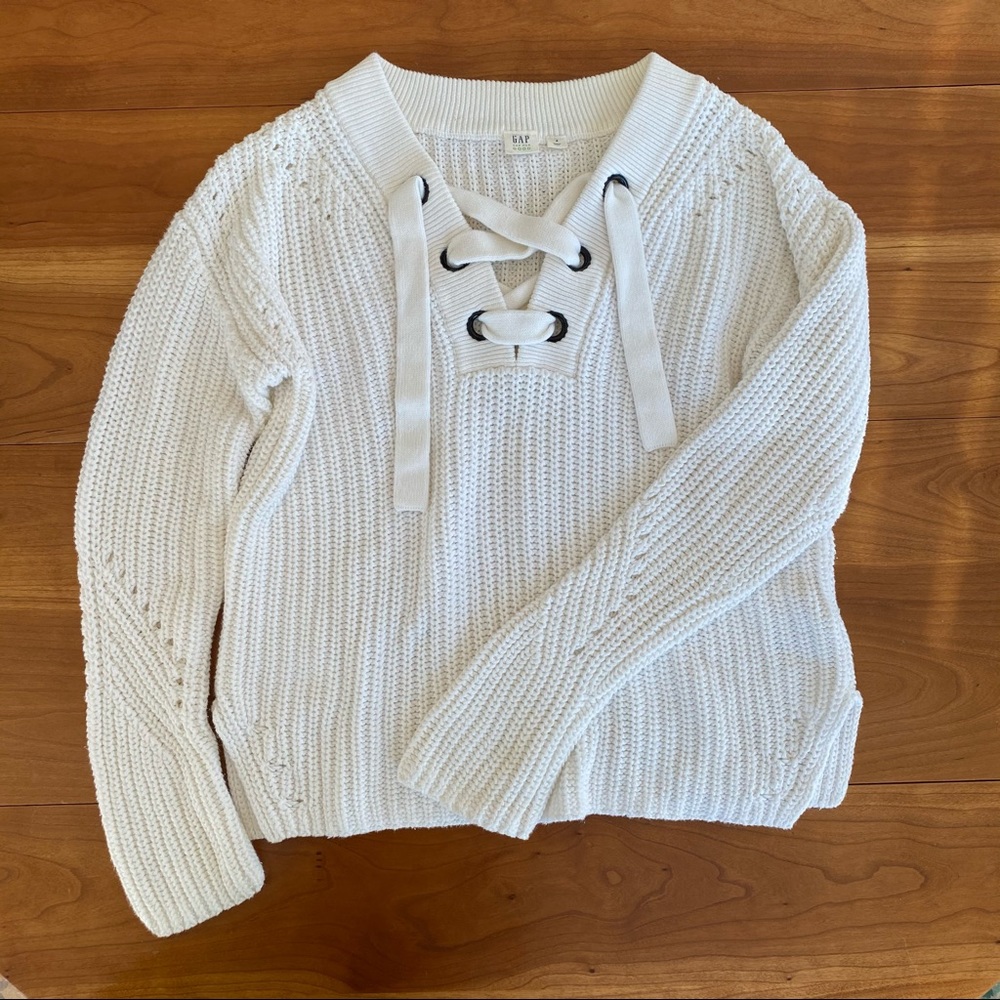 Gap White Knit Sweater